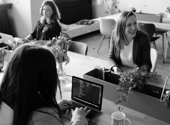 office workers at desks